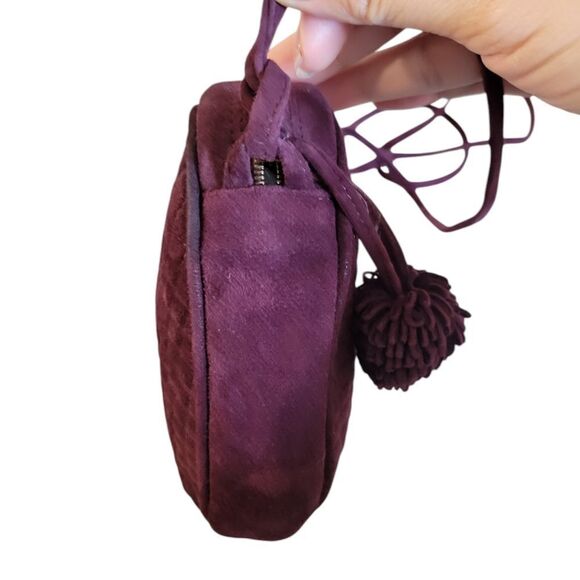 Bottega Veneta š„RAREš„ Suede Deep PurpleāHeart Mini Bag Crossbody - Picture 3 of 15